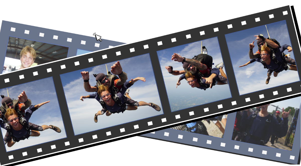 Raw footage filmstrip
